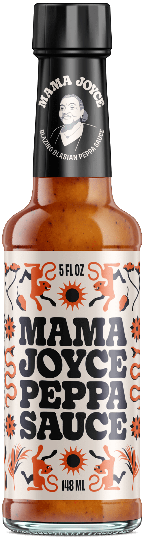 Bottle of Mama Joyce Peppa Sauce